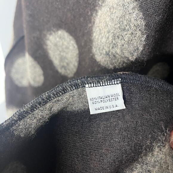Bryn Walker Womens Sweater Sz? Black Vest Polka Dot Italian Wool Blend Lagenlook - Picture 7 of 8